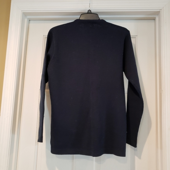 True Vintage 1950s Rare Navy Blue Pep Club Wool Cardigan Lasley Knitting Company - Picture 3 of 6